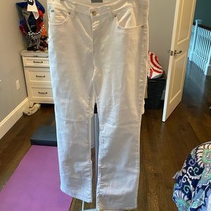 White wide leg jeans